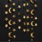 Gold Star Moon Garland Hanging Garands Streamers Banner Backdrop for Twinkle Little Star Party Decoration First Birthday/Baby Shower/Wedding//Kids Room/Nursery/Ramadan EID/Graduation Decor